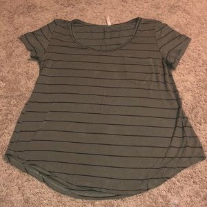 Olive striped tee